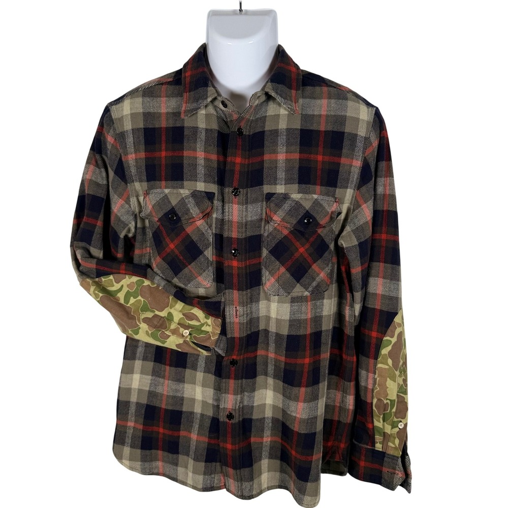 Rag & Bone Jack Shirt Flannel Mens M
Plaid Camo Elbow Patch Button Up Twill